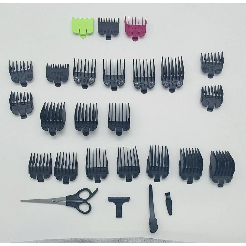 Wahl Genuine Secure-Fit Clipper Guard Set, 22 Guards #1-#8 Double Set Taper Set